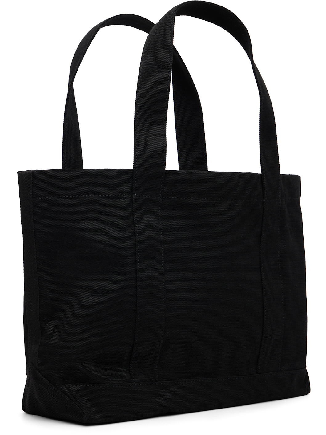 Black Varsity Canvas Tote - 3