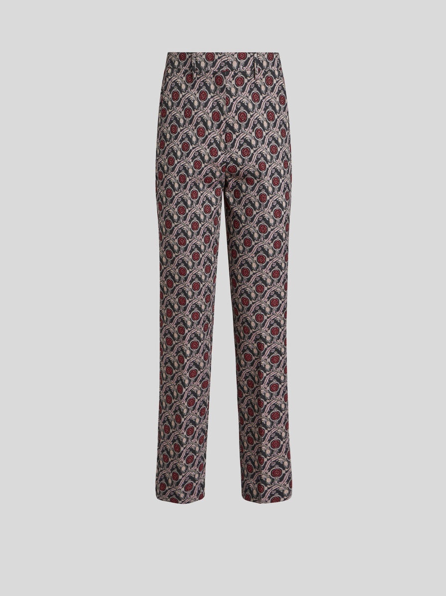 Etro JACQUARD CIGARETTE TROUSERS | REVERSIBLE
