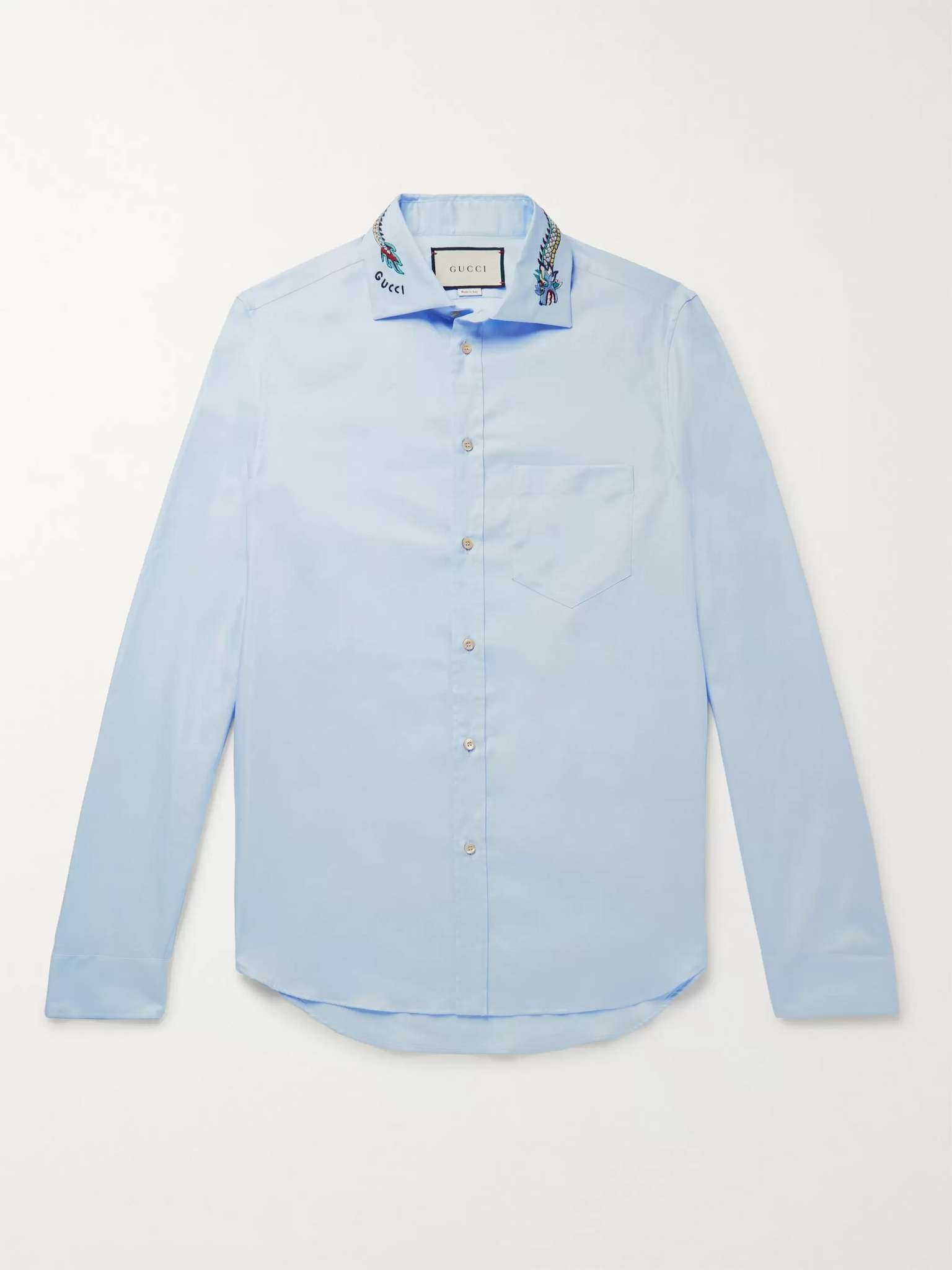 Logo-Embroidered Cotton Oxford Shirt - 1