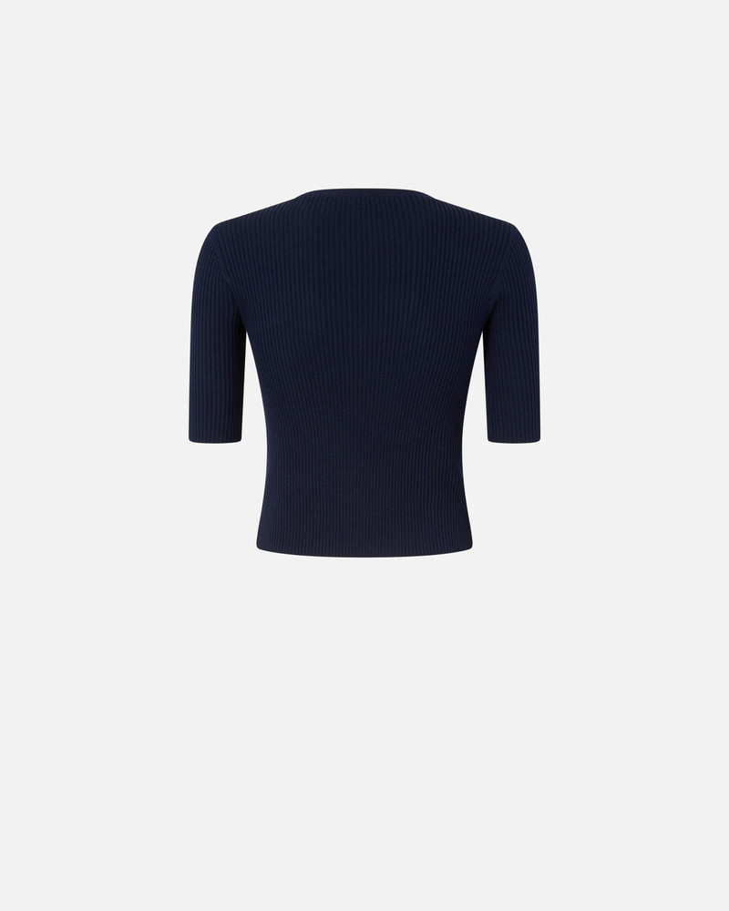 PINKO RIBBED SWEATER WITH TRANSPARENT LOVE BIRDS LOGO outlook
