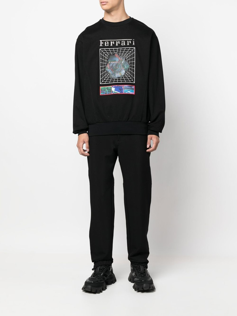 Ferrari graphic-print cotton sweatshirt outlook