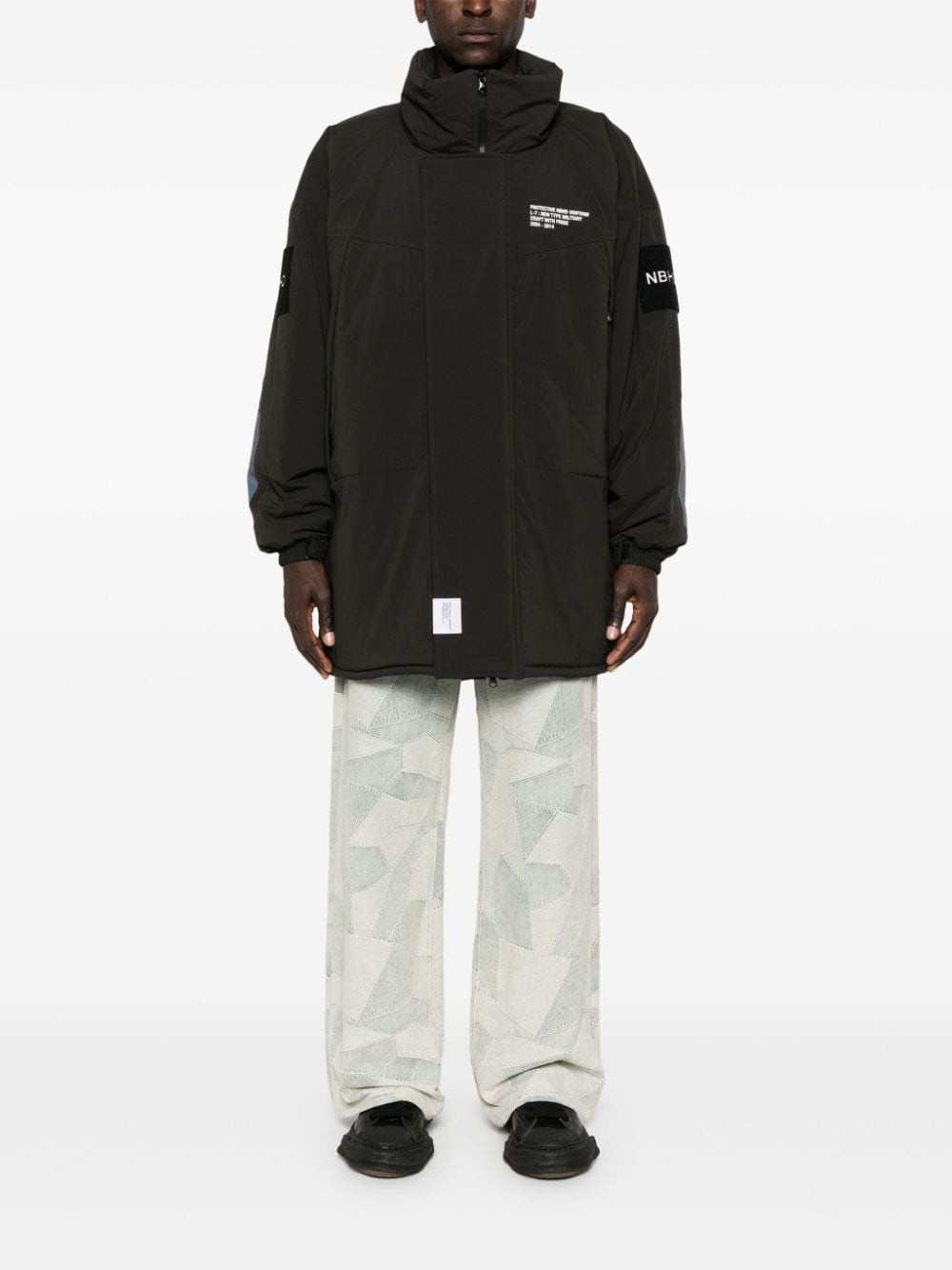 NEIGHBORHOOD Monster logo-print parka coat | REVERSIBLE