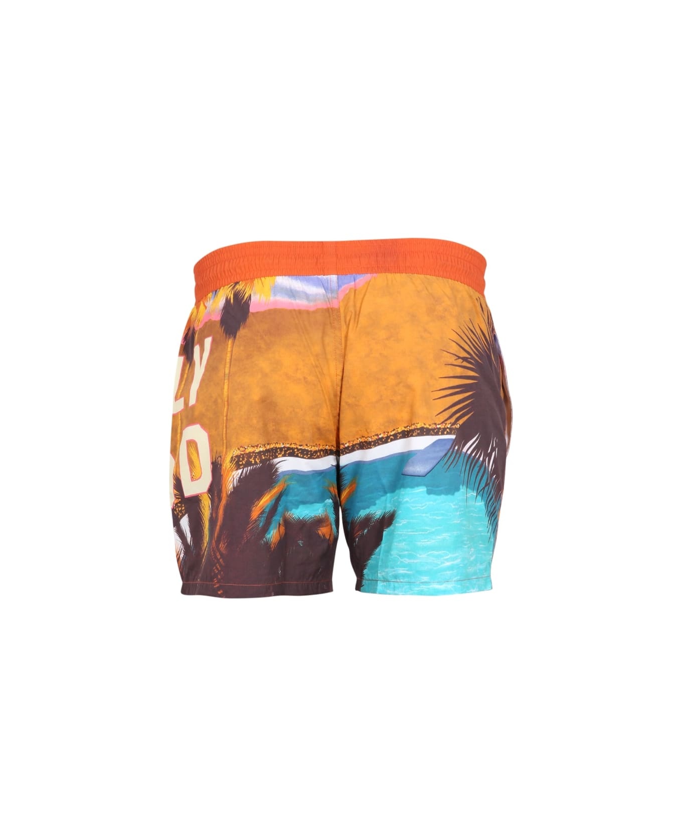 Boxer Swimsuit With Print - 2