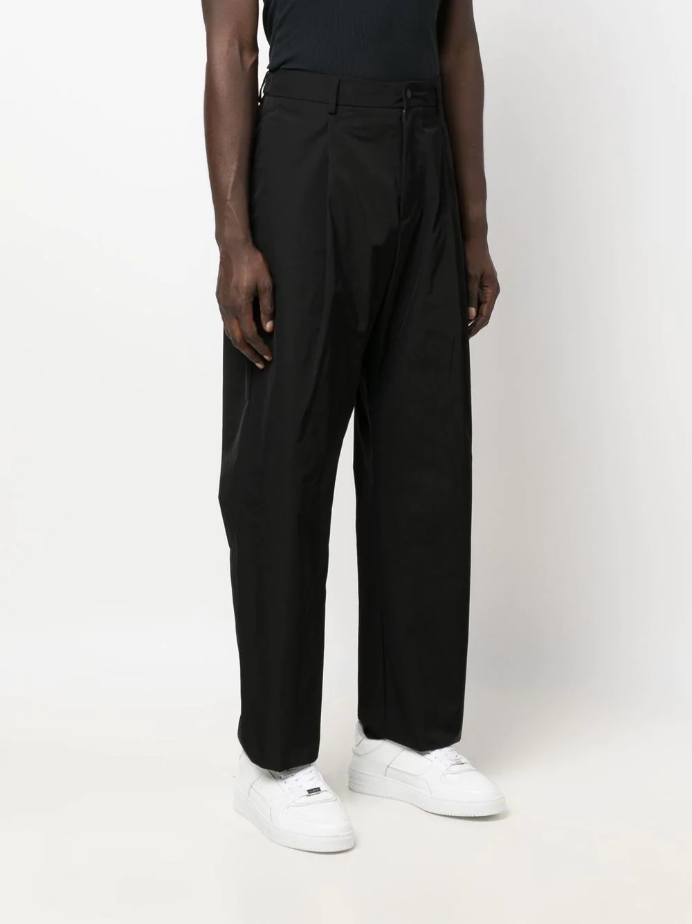 straight-leg mid-rise trousers - 3