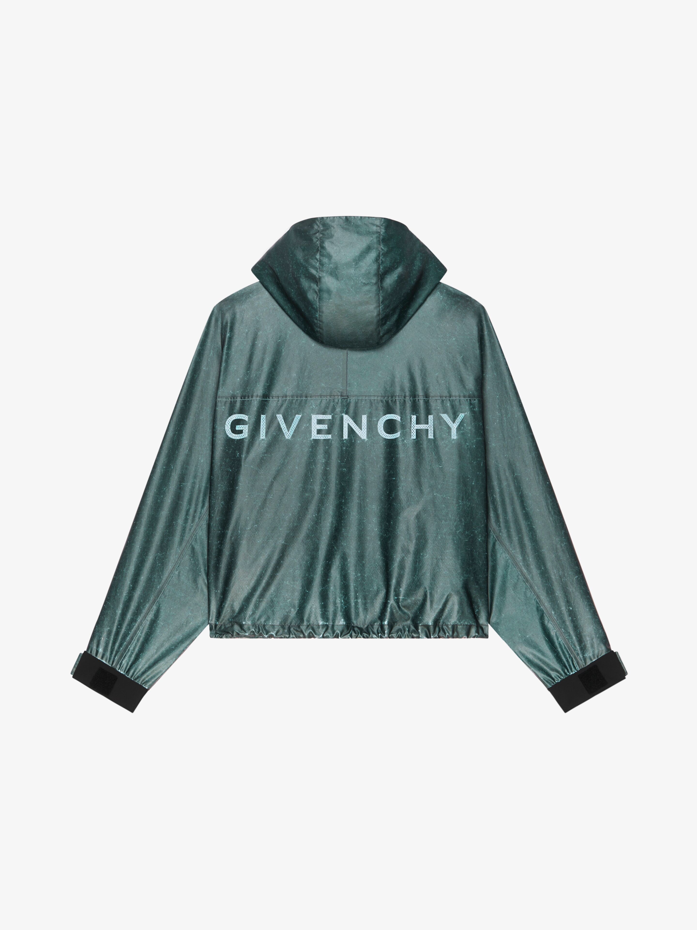 CROPPED PARKA IN REFLECTIVE TECHNICAL FABRIC - 5