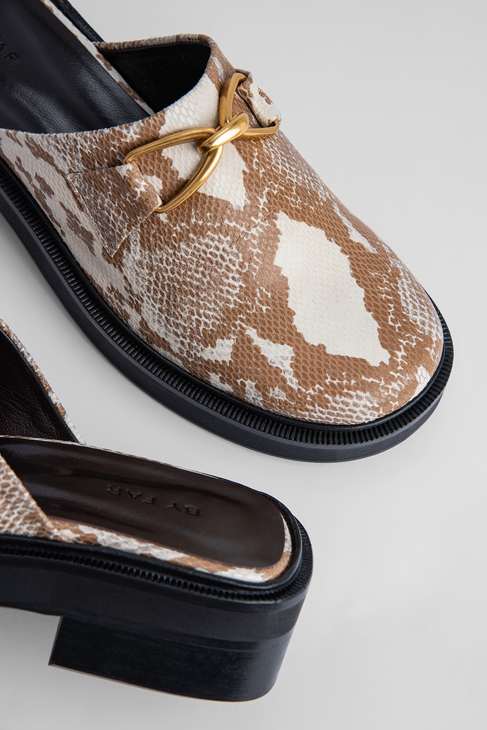 Walker Almond Snake Print Leather - 3