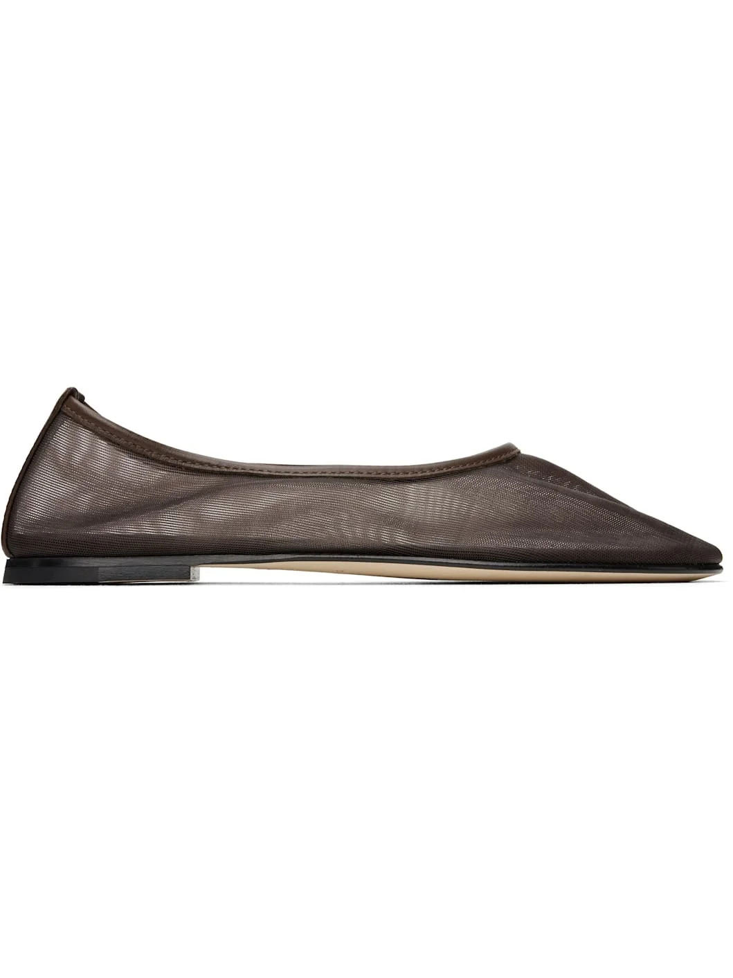Brown Balla Mesh Ballerina Flats - 1