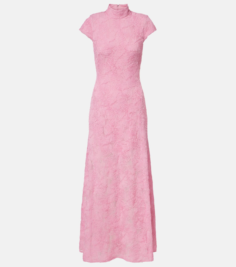 Floral mesh maxi dress 1