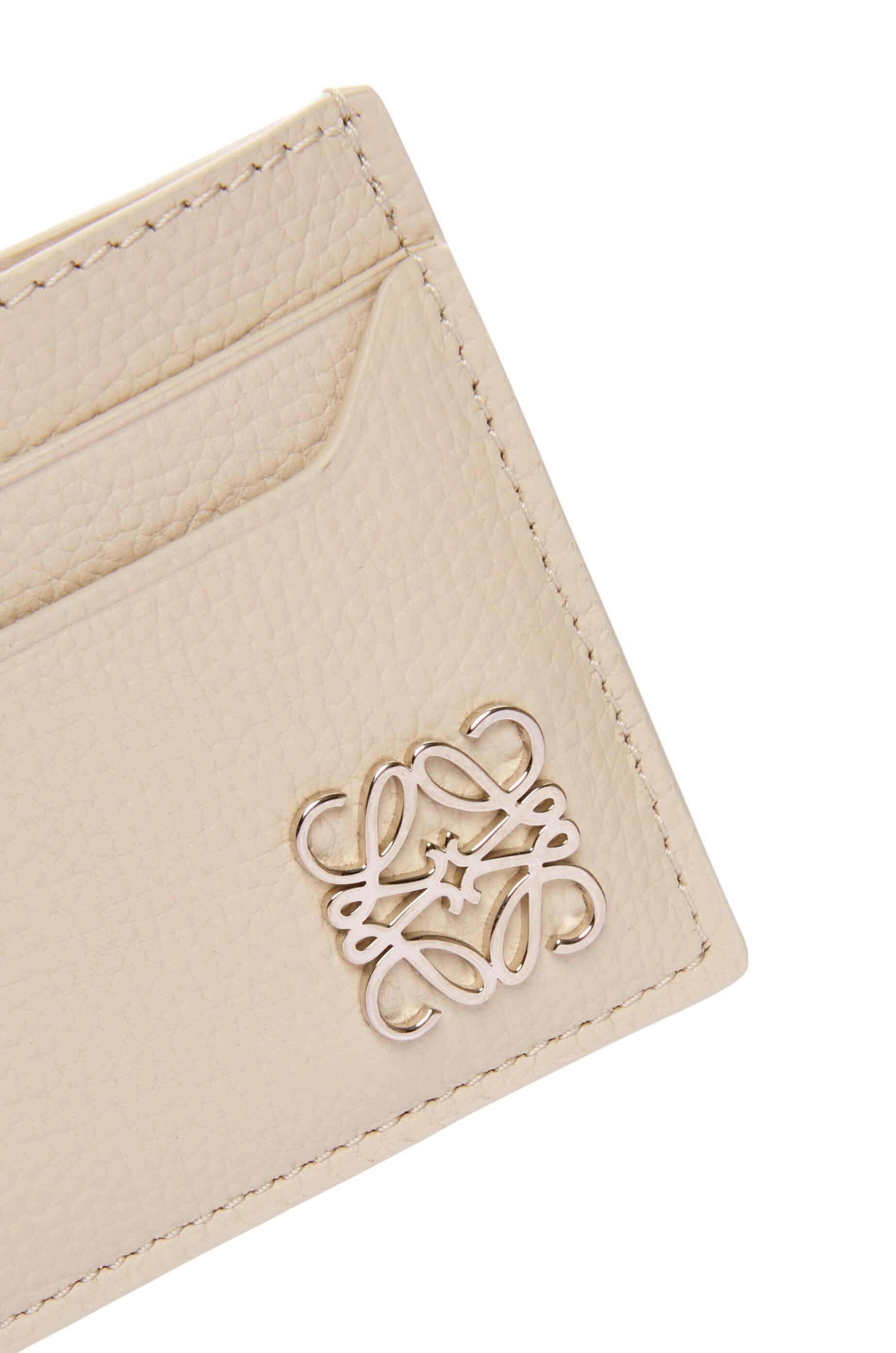 Anagram plain cardholder in pebble grain calfskin - 4