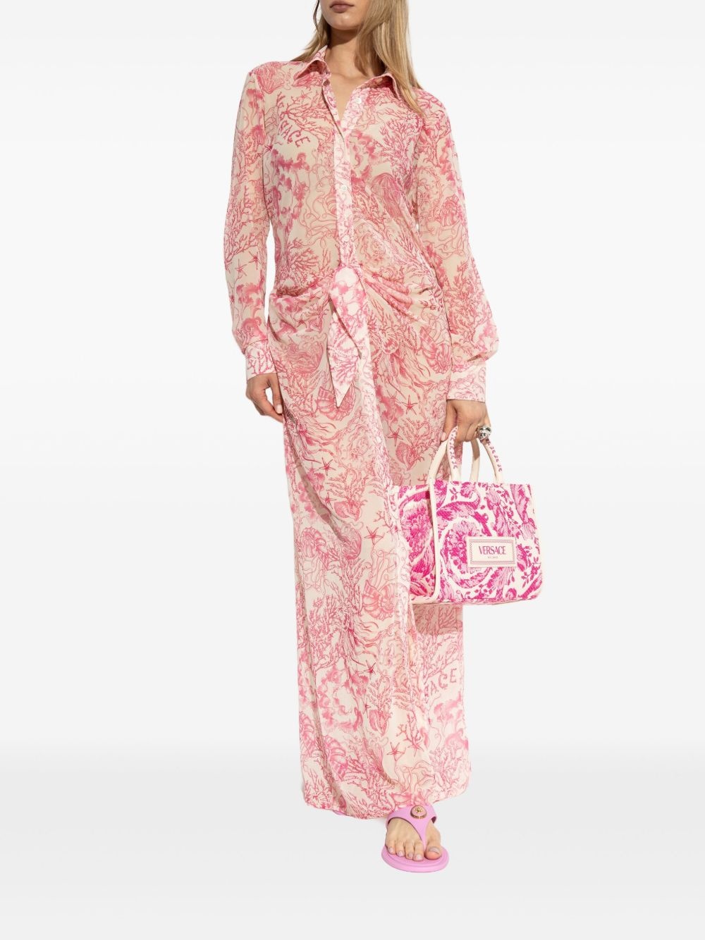 Barocco-print maxi dress - 2