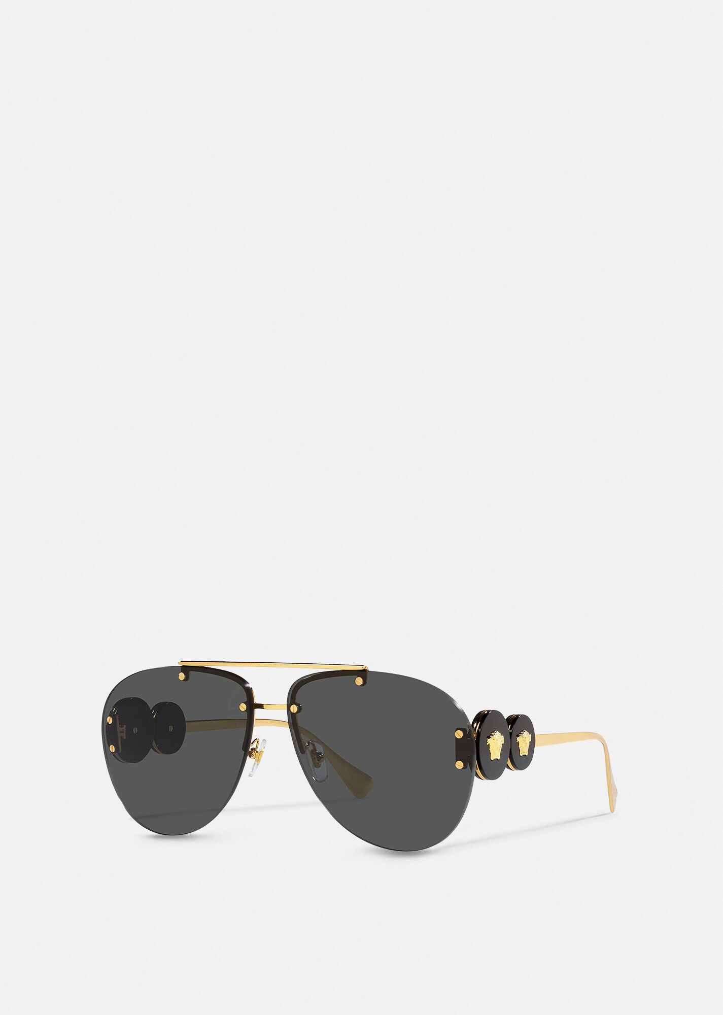 Double Medusa Aviator Sunglasses - 1