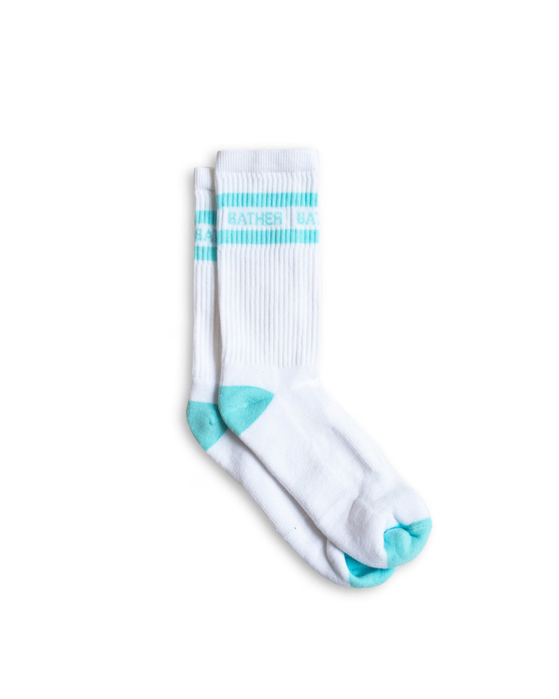 Sea Foam Striped Sock 1