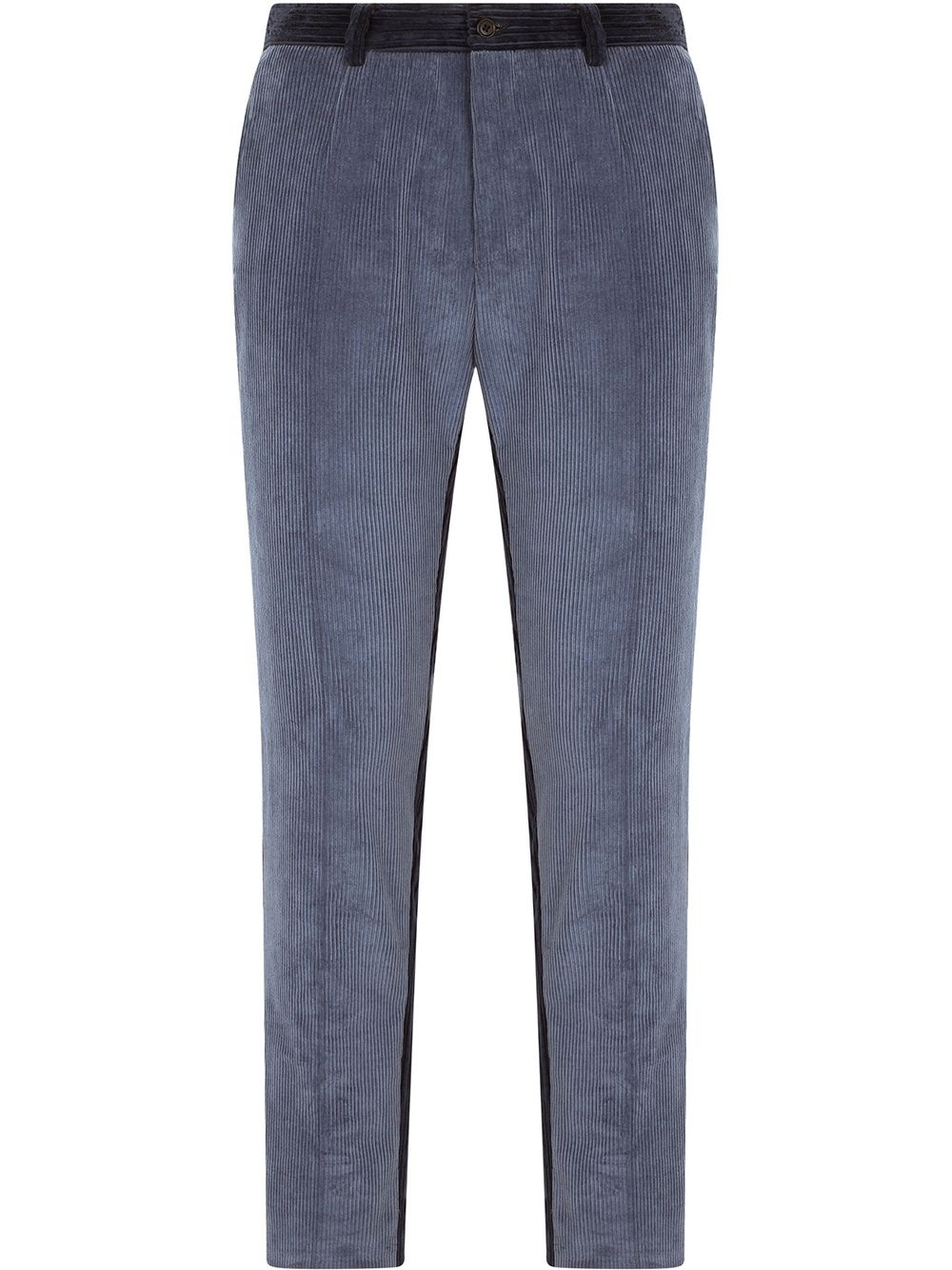 two-tone corduroy trousers - 1