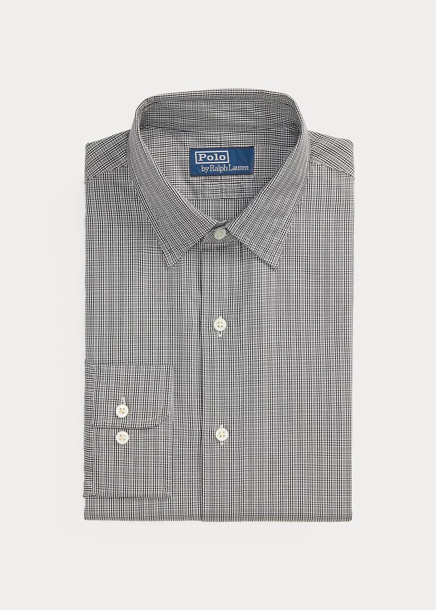 Custom Fit Plaid Poplin Shirt - 1