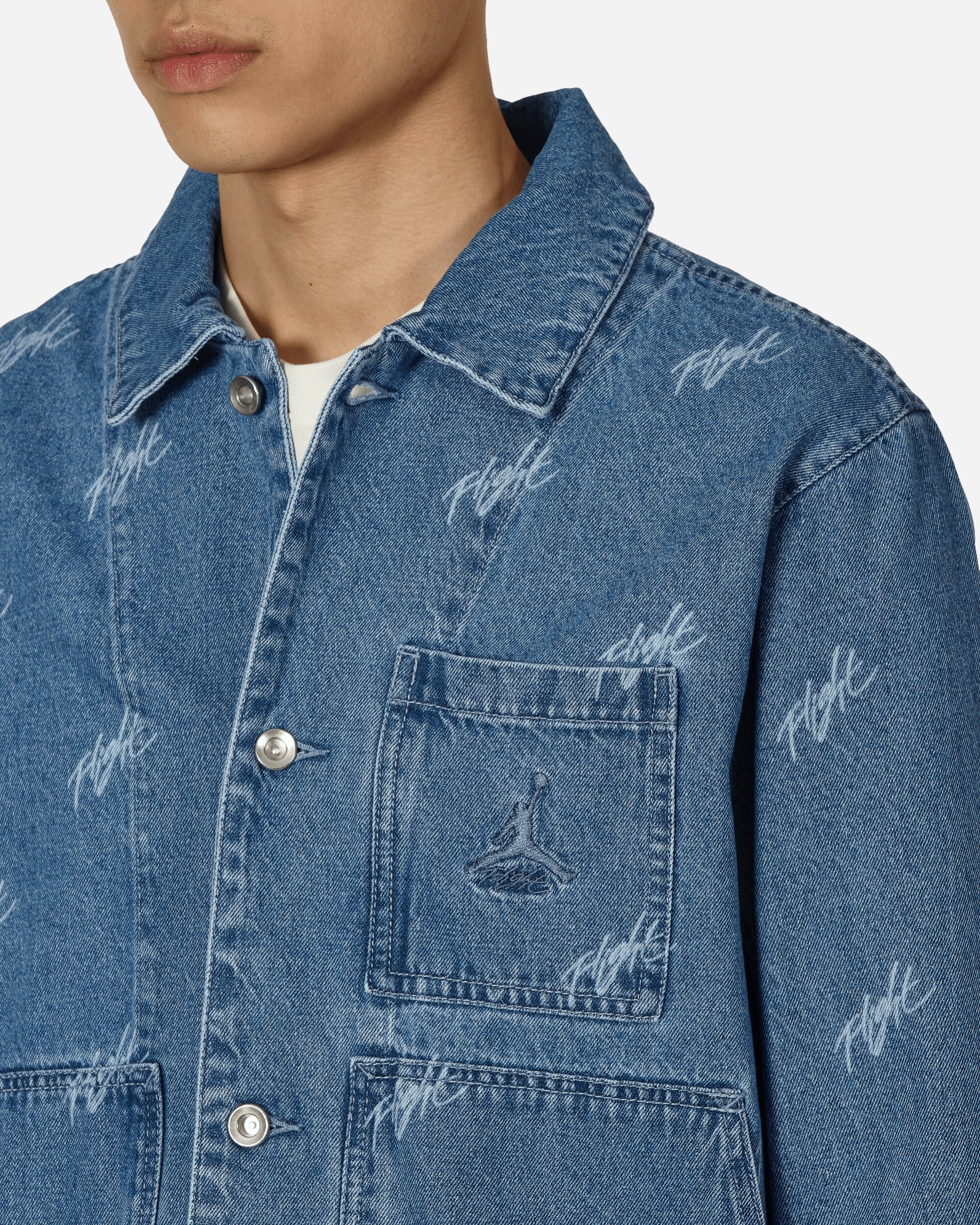 Jordan Flight Heritage Denim Jacket Blue Grey | slamjam