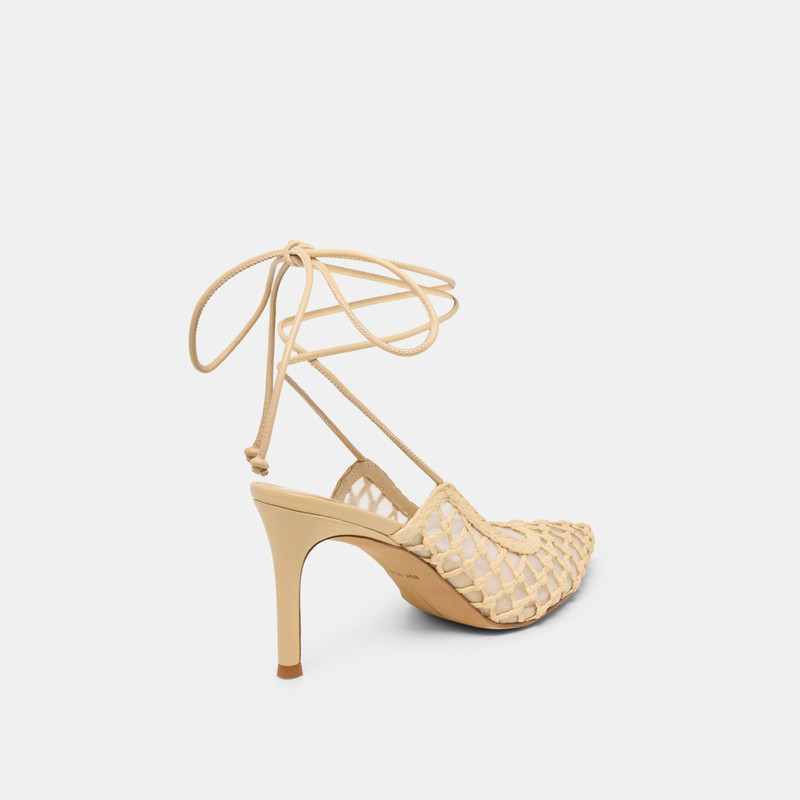 YAEL HEELS LT NATURAL WOVEN RAFFIA 3