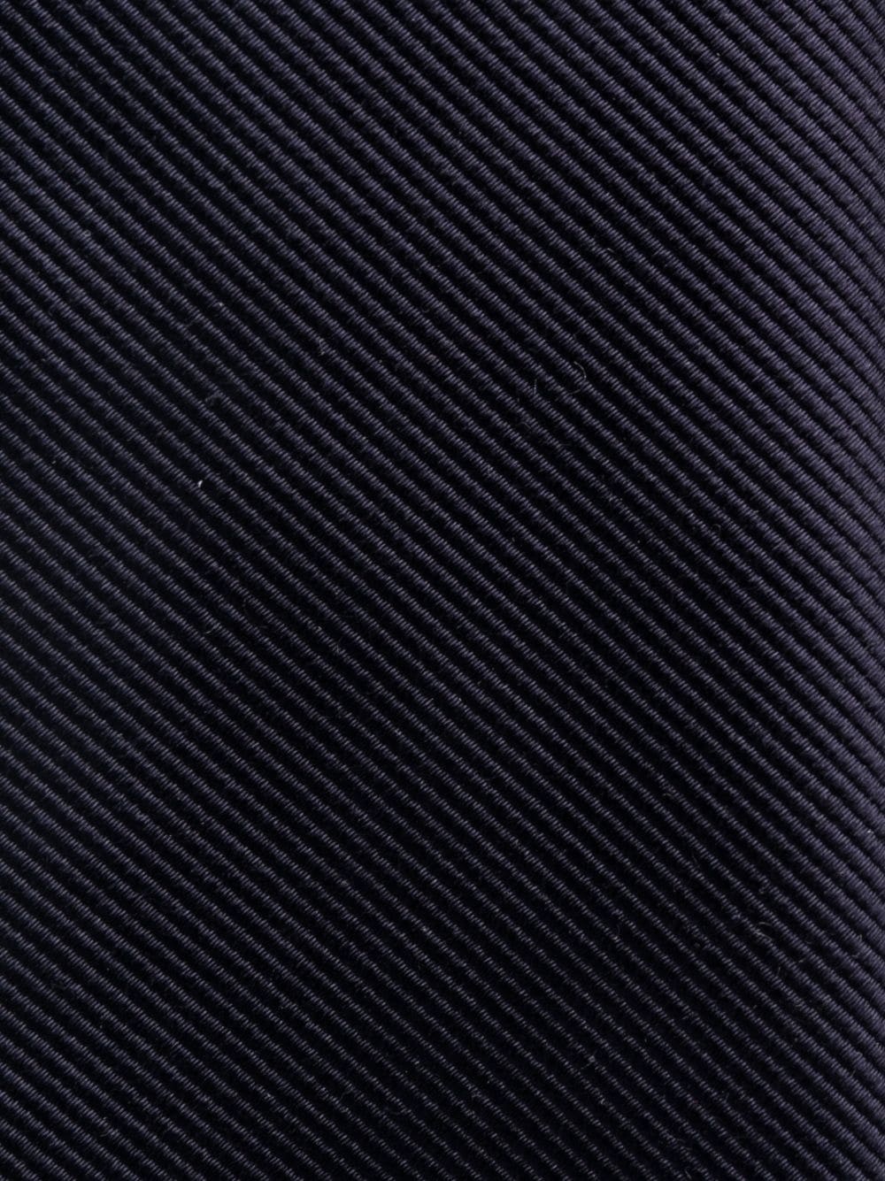 textured pointed-tip silk tie - 2