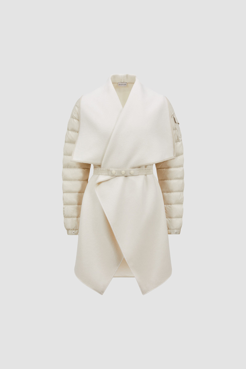 Moncler Padded Wool Felt Cape outlook