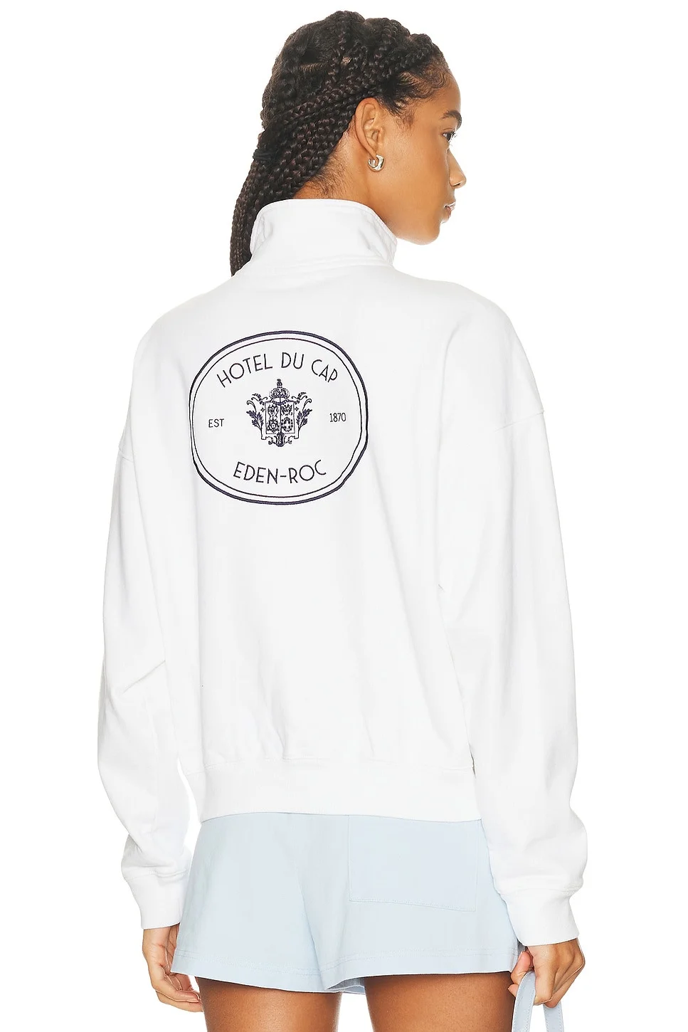 x Hotel Du Cap Eden Roc Eden Crest Quarter Zip Sweatshirt - 1