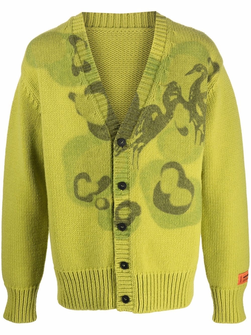 camouflage pattern knitted cardigan - 1