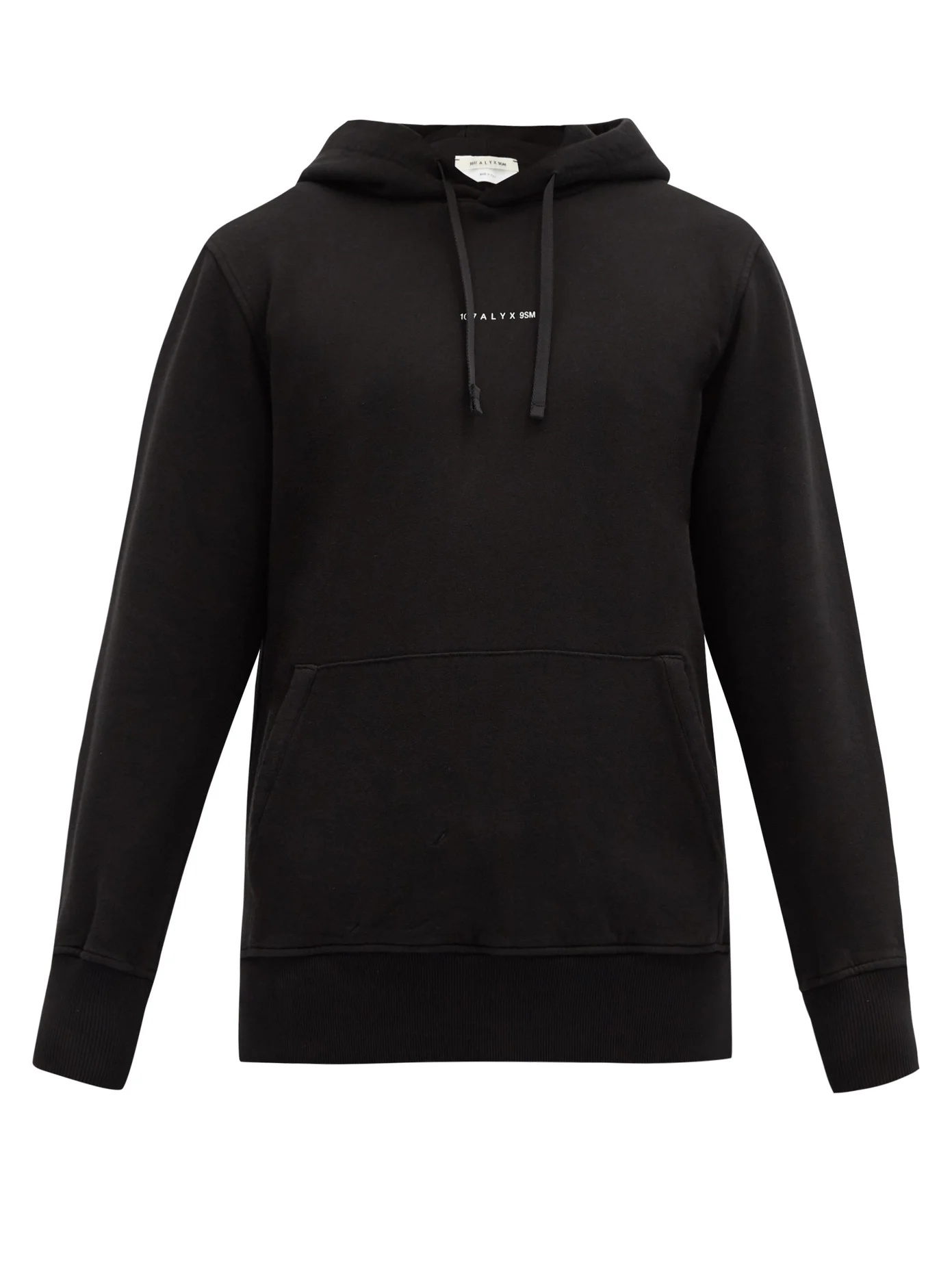 Logo-print cotton-jersey hooded sweatshirt - 1