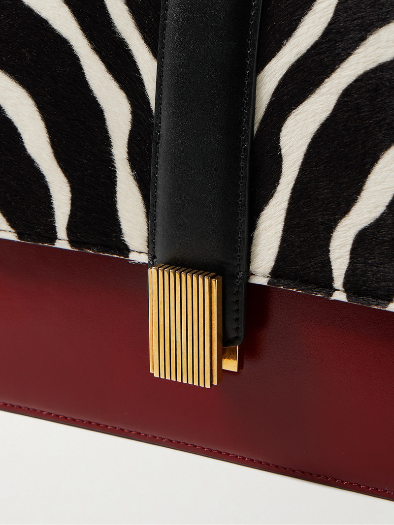 Blake Zebra-print Calf Hair And Leather Shoulder Bag 4