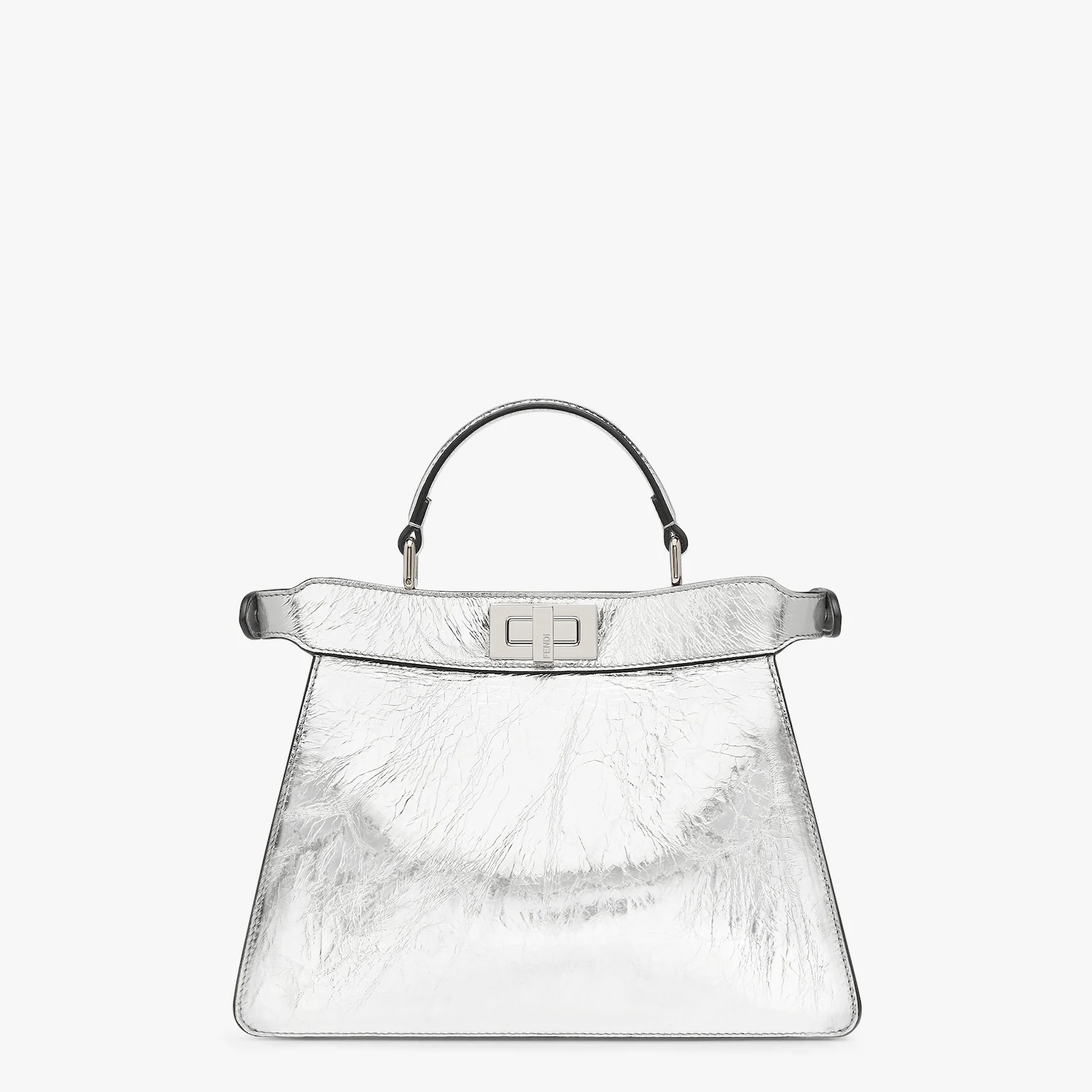 Silver laminated leather bag - 3