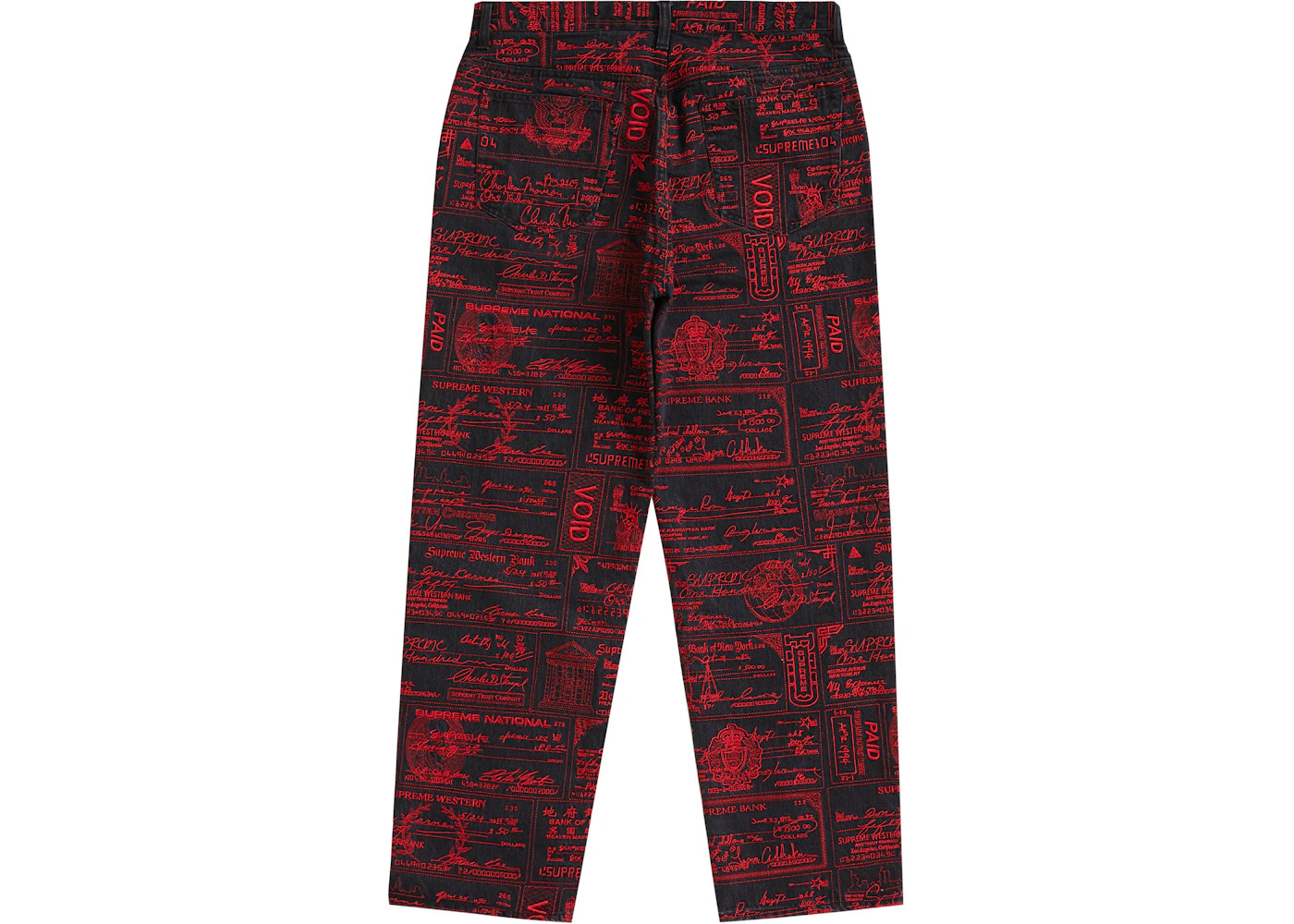 Supreme Checks Embroidered Jean Black - 2