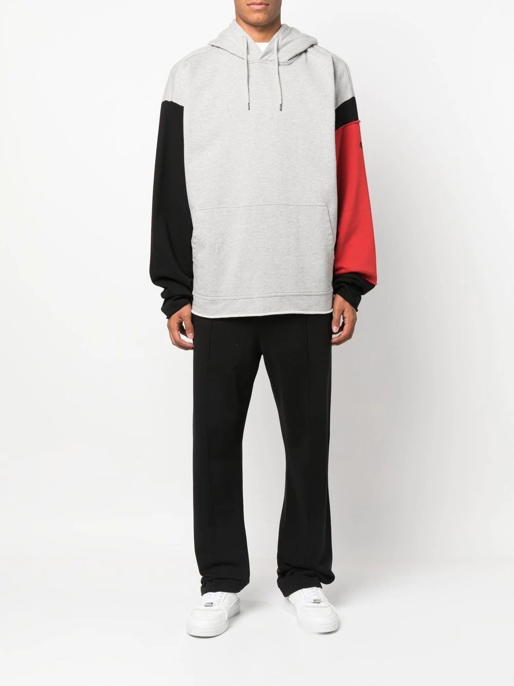 drawstring colour-block hoodie - 2
