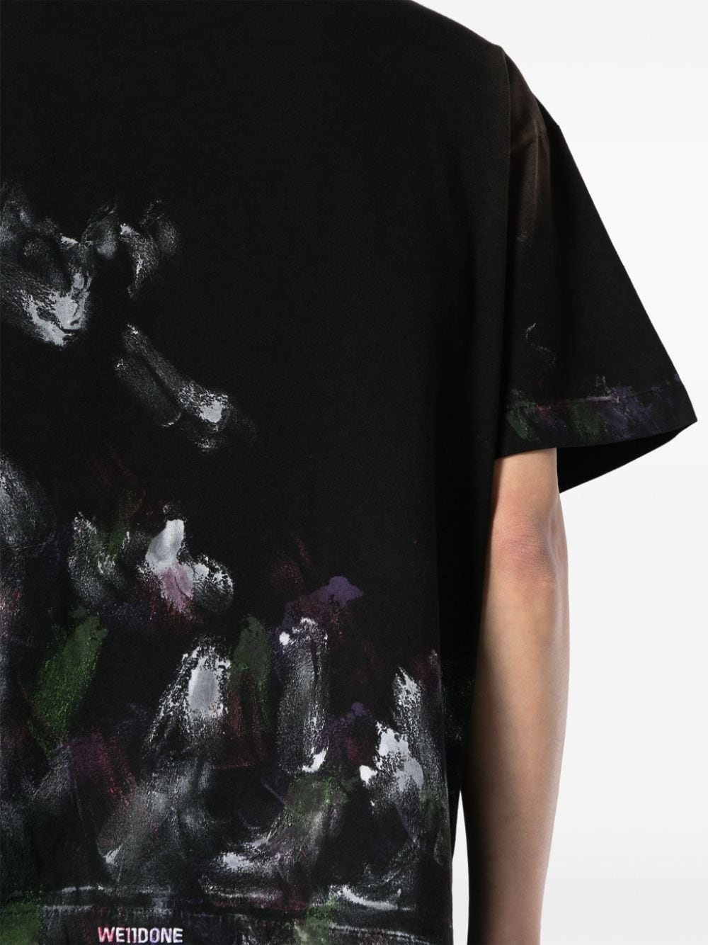 painterly-print cotton T-shirt - 5