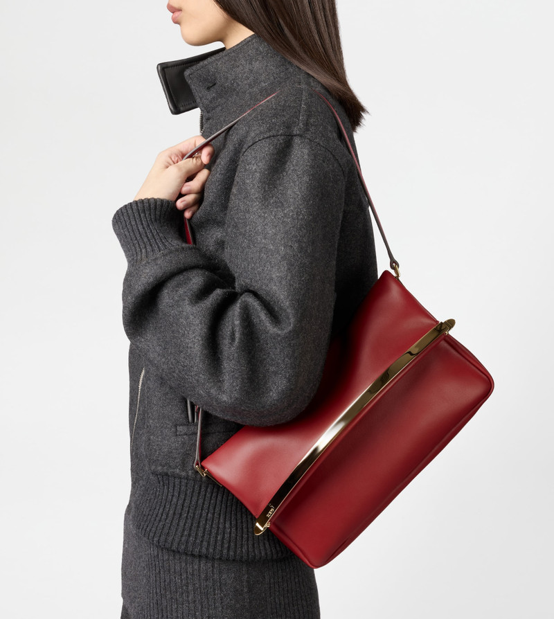 Tod's TOD'S MAGENTA BAG FLAP BAG IN LEATHER SMALL - RED outlook