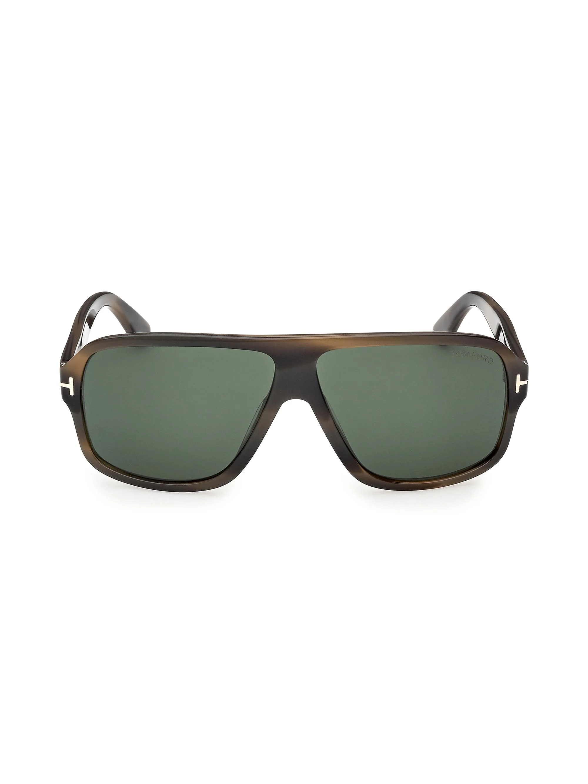 Men's William 63MM Havana Navigator Sunglasses - Brown Green - 1