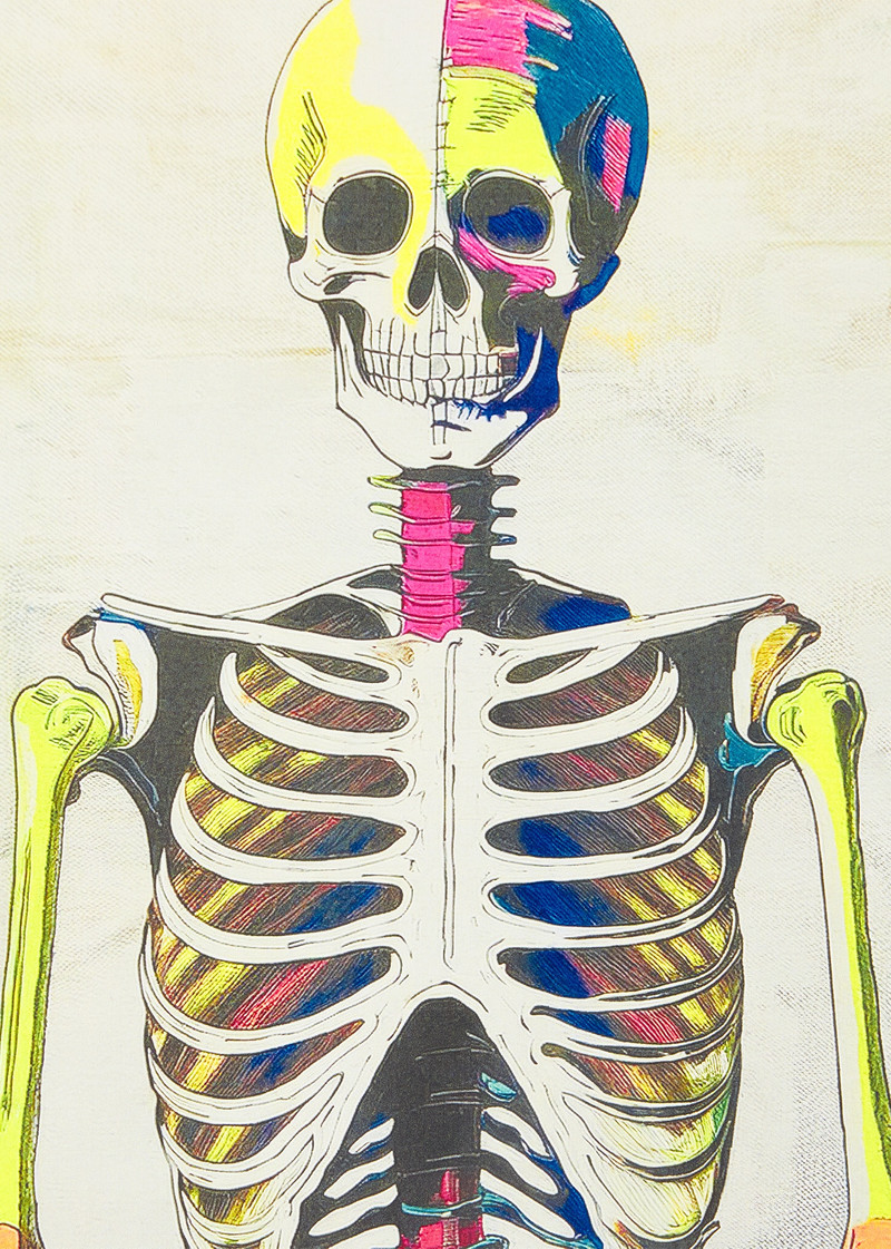 Paul Smith Black 'Skeleton' Print T-Shirt outlook