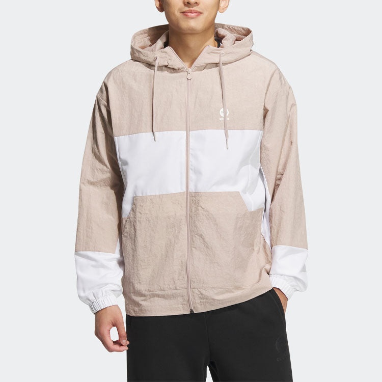 adidas Neo Basketball Windbreaker Jackets 'Beige White' IA6808 - 2