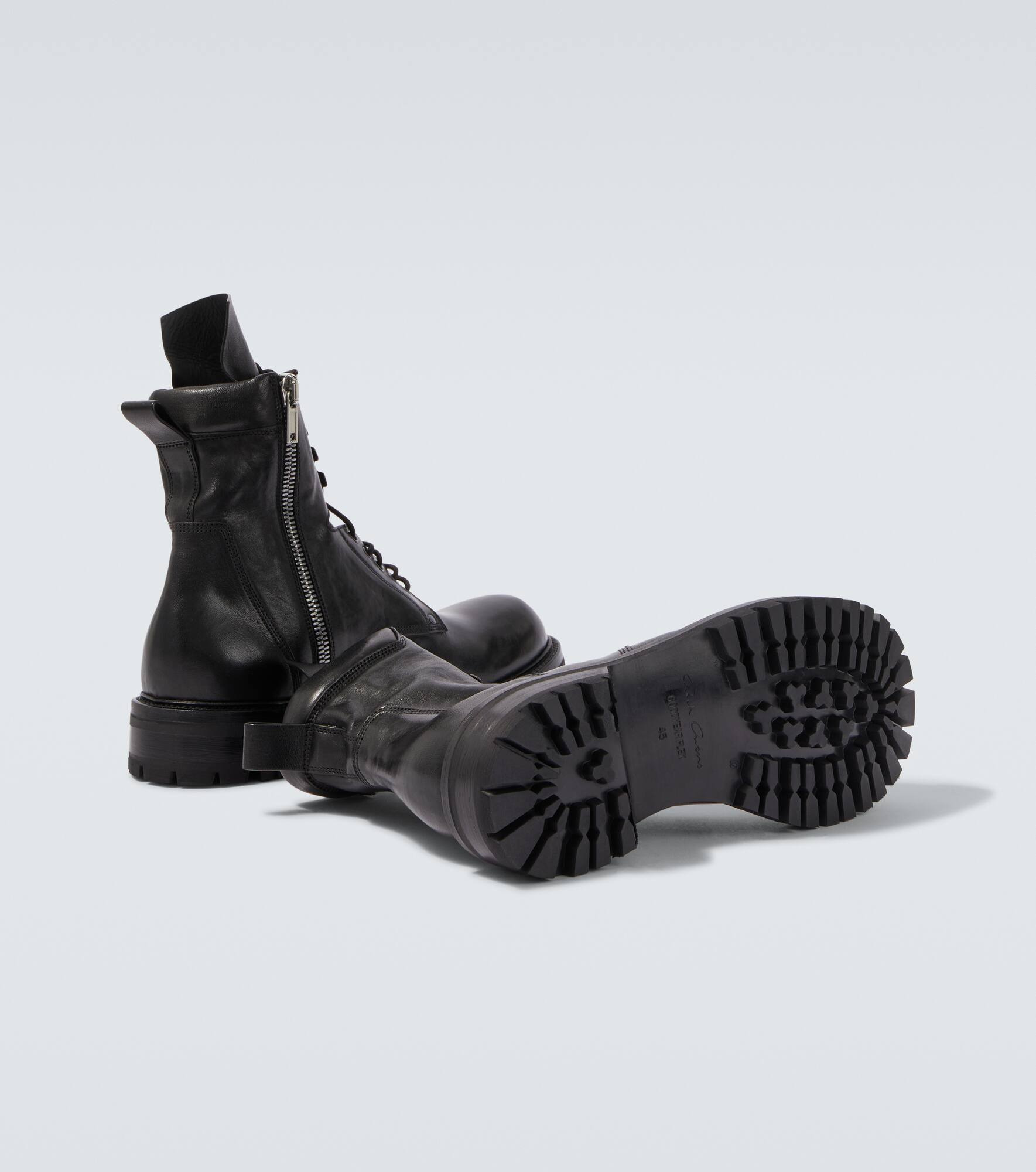 Leather combat boots - 7