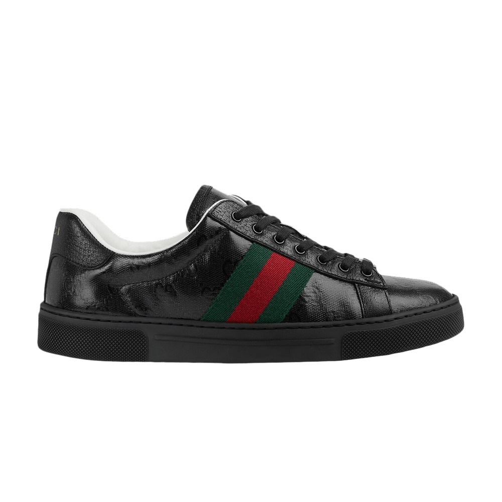 Gucci Wmns Ace 'GG Crystal Canvas - Black' - 1