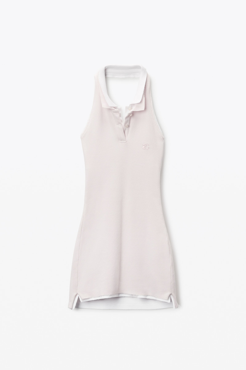 Layered Polo Halter Minidress - 1