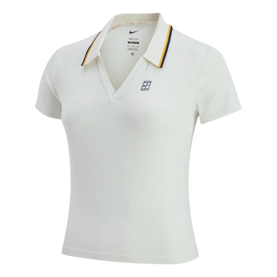 (WMNS) Nike Court Slam Dri-Fit Tennis Collar T-Shirt 'Sail White' IW1210-133 - 1