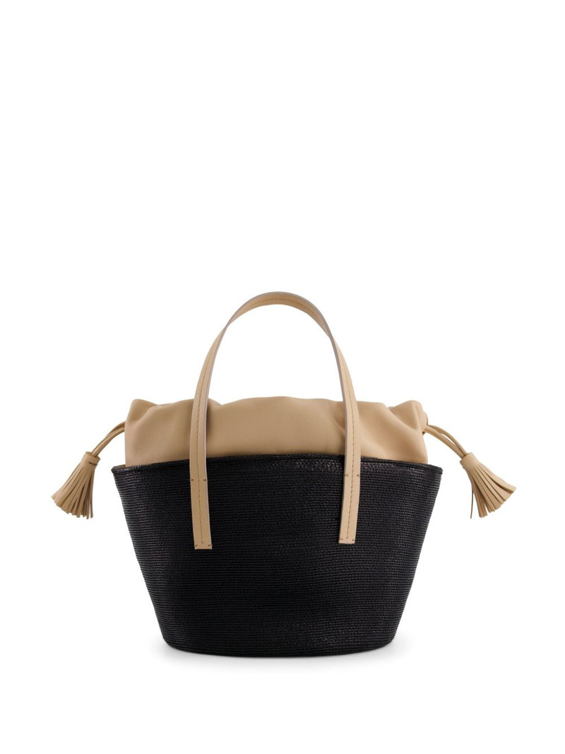 GIAMBATTISTA VALLI logo-patch beach bag outlook