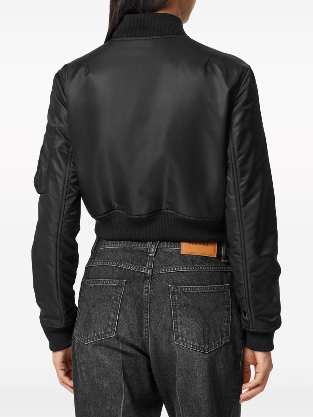 padded cropped bomber jacket - 4