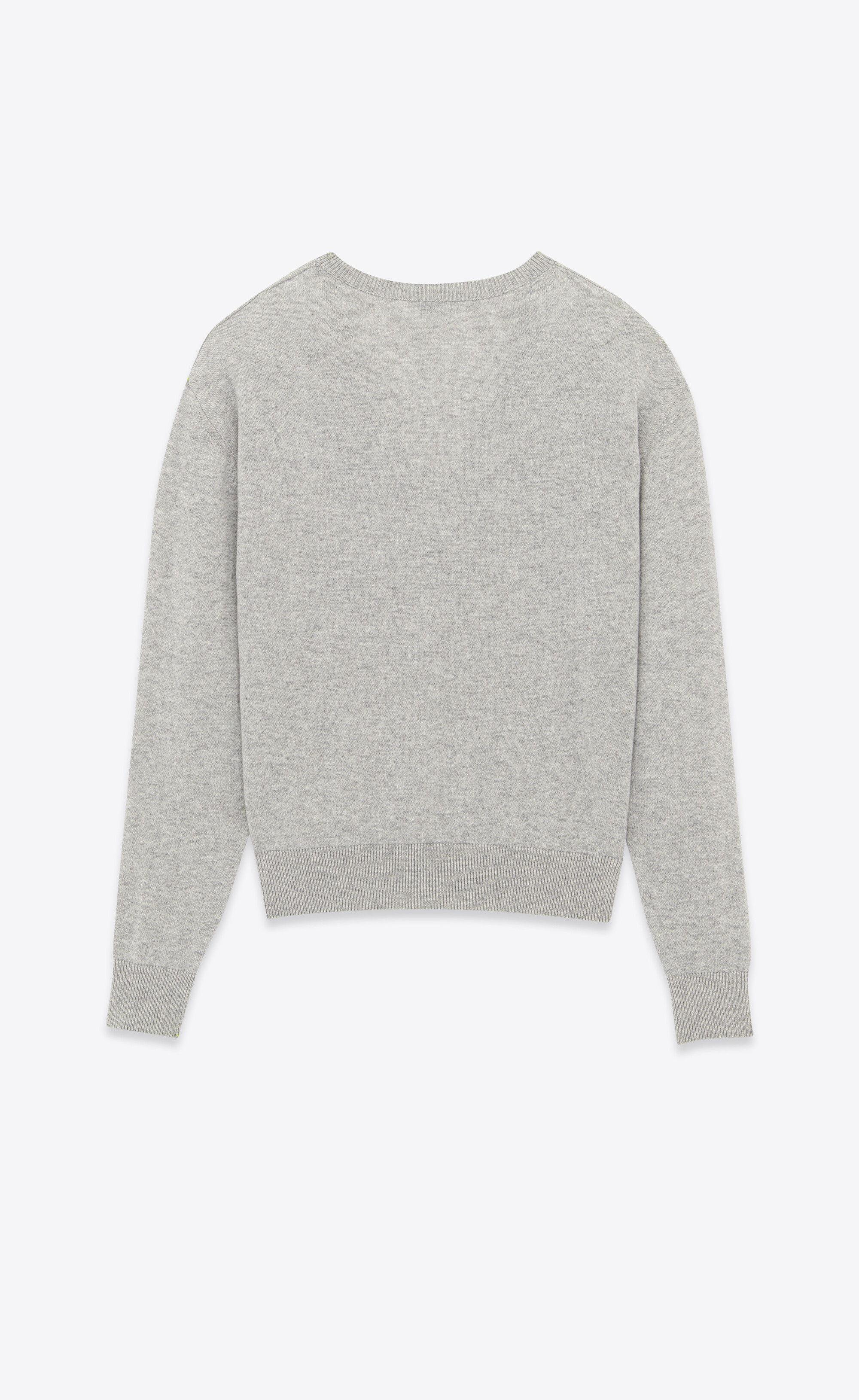 v-neck sweater in cashmere - 2