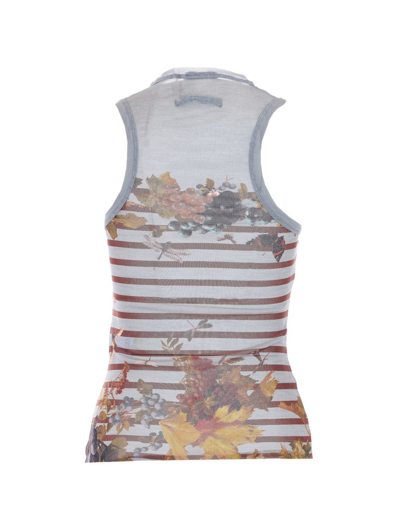 Jean Paul Gaultier striped print tank top outlook
