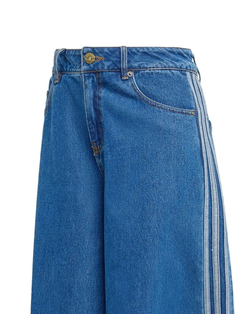 adidas stripe wide-leg jeans outlook