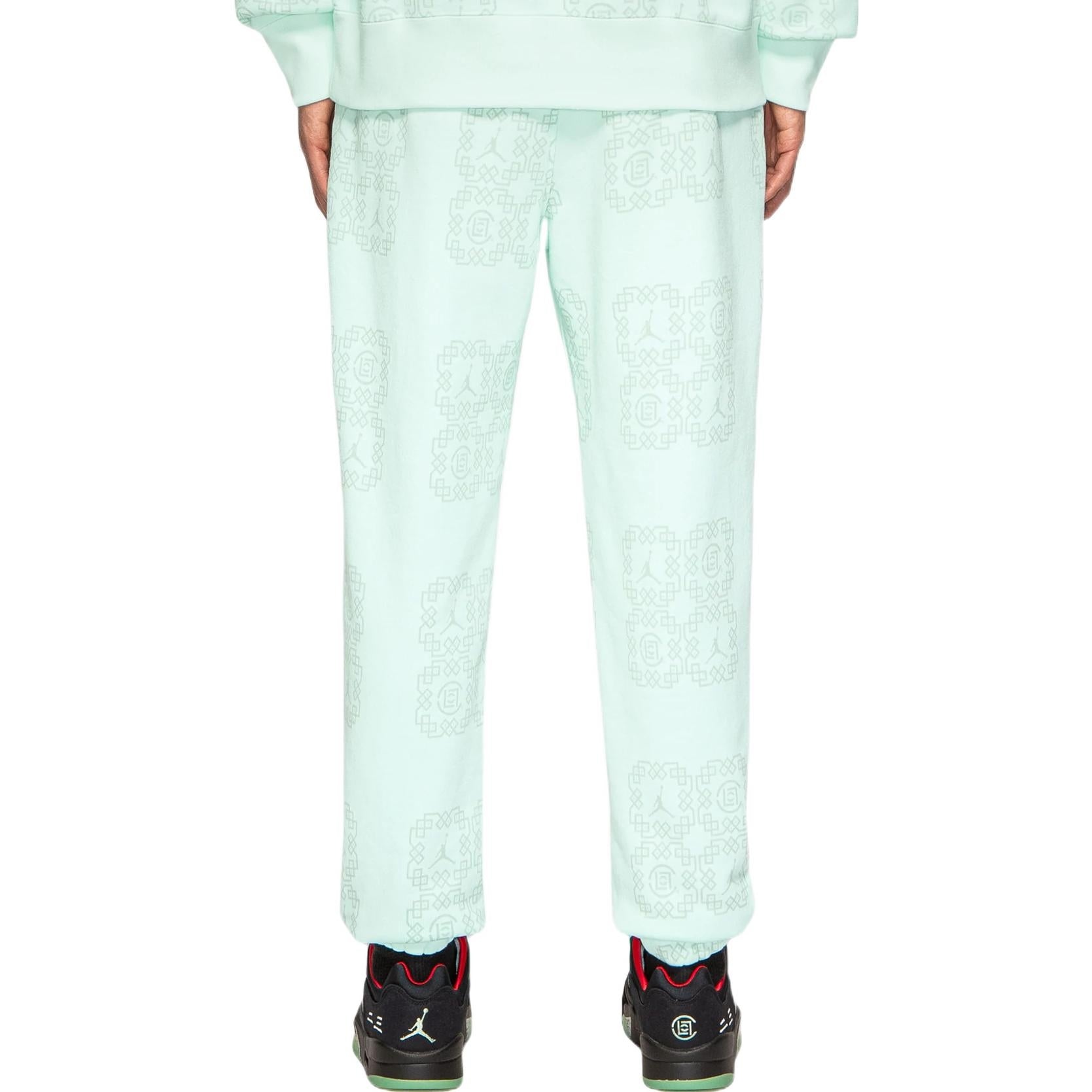 Air Jordan x Clot Jade Fleece Sweatpants 'Barely Green' DO0009-394 - 5