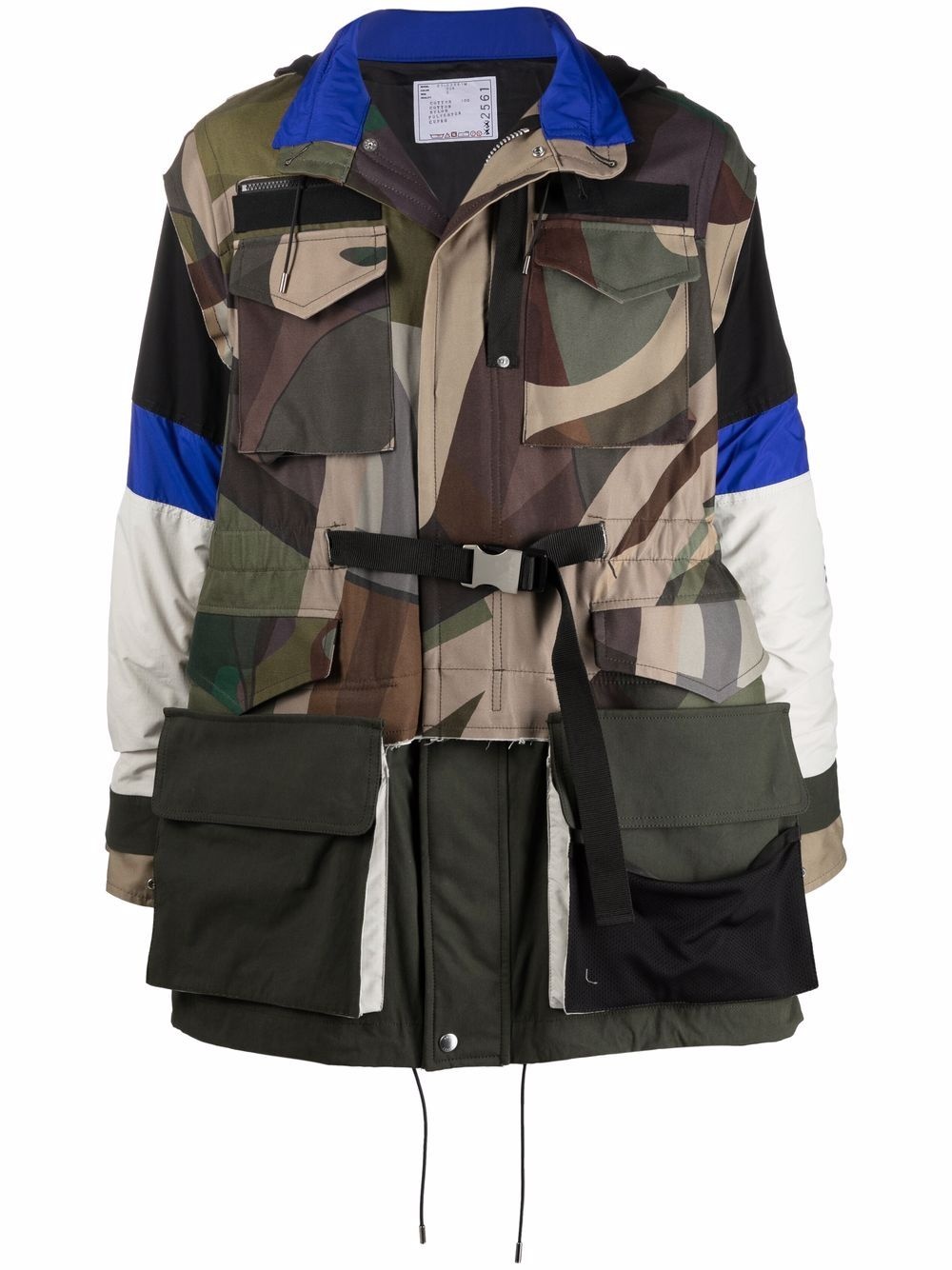 camouflage-print hooded coat - 1