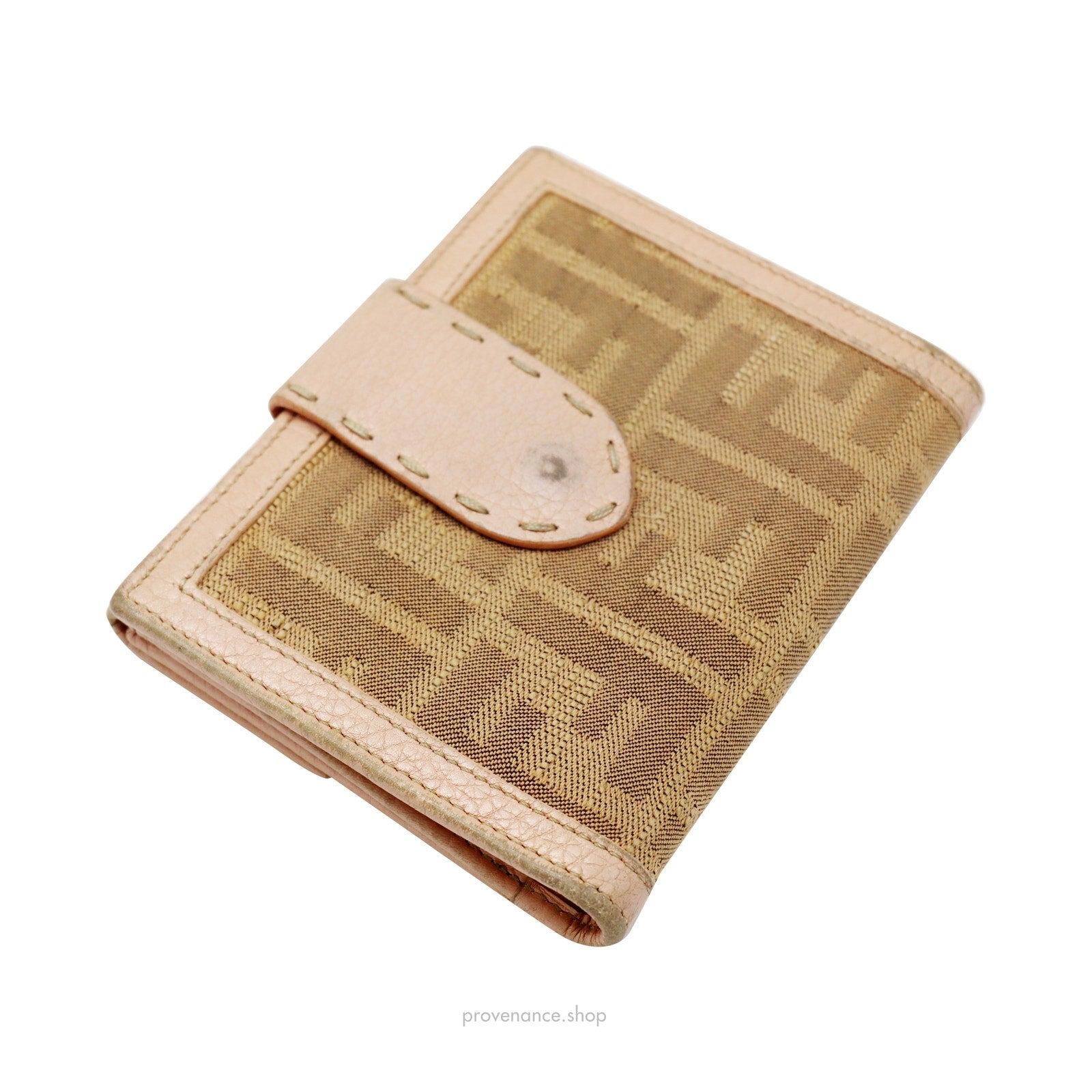 Fendi Compact Trifold Wallet - Pink Zucca FF - 4