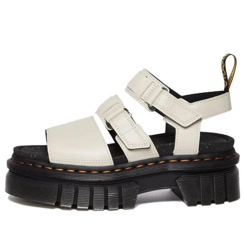 Dr. Martens Ricki Nappa Lux Leather 3-Strap Platform Sandals 'White' 30572055 - 1