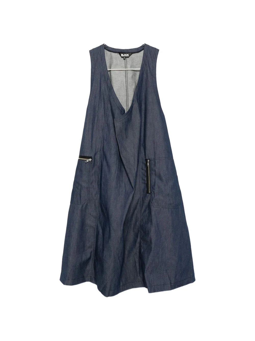 zip-pocket sleeveless dress - 1