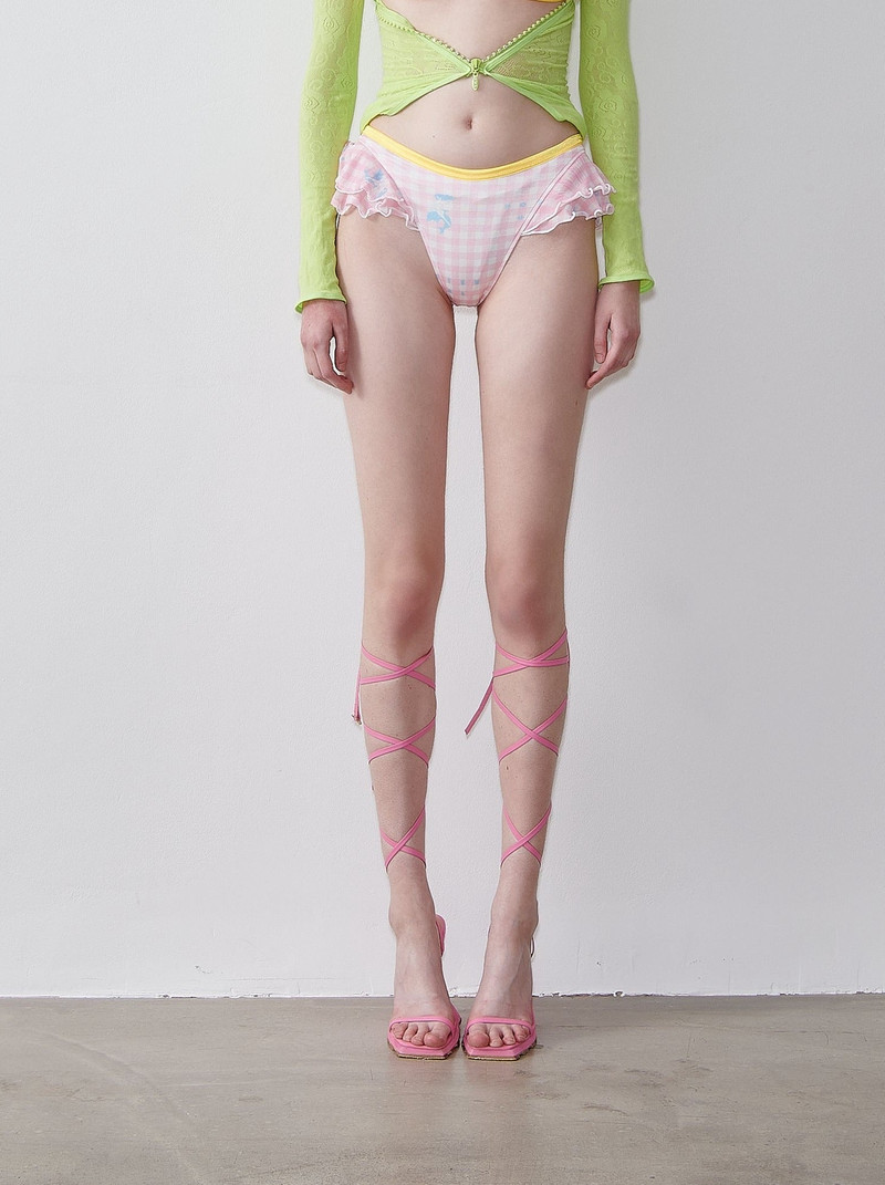 POSTER GIRL RICHARDS BIKINI BOTTOMS PINK GINGHAM outlook