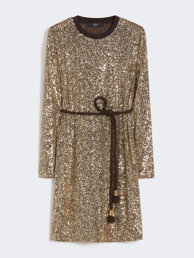 CACHI1234 Short tulle dress with sequins 1